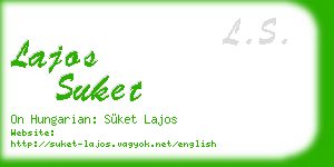 lajos suket business card